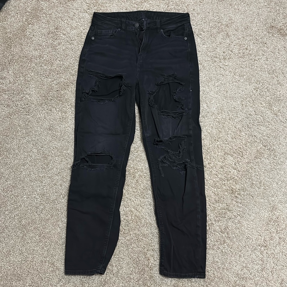 american eagle high rise mom jeans